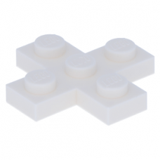 LEGO lapos elem 3x3 kereszt alakú, fehér (15397)